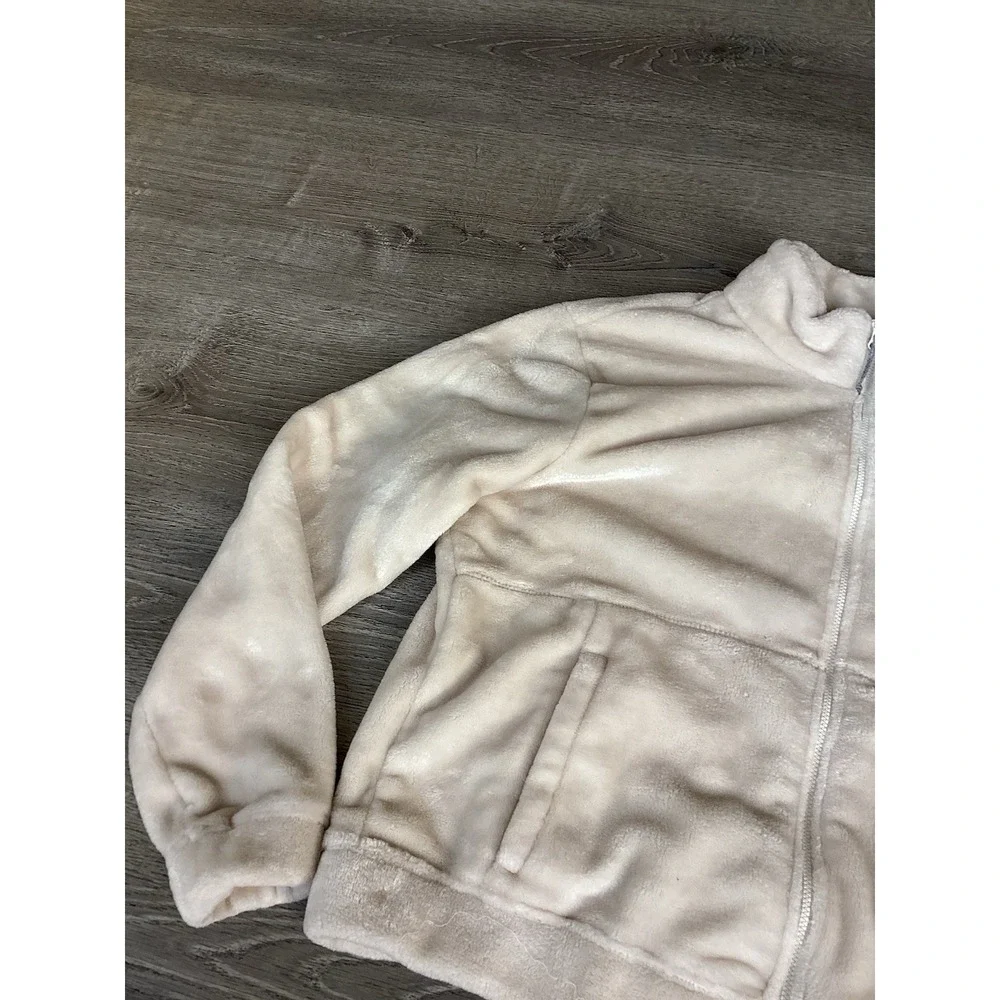 Columbia Womens Fleece Size XL Jacket Plush Very Soft Full Zip Cream Coat